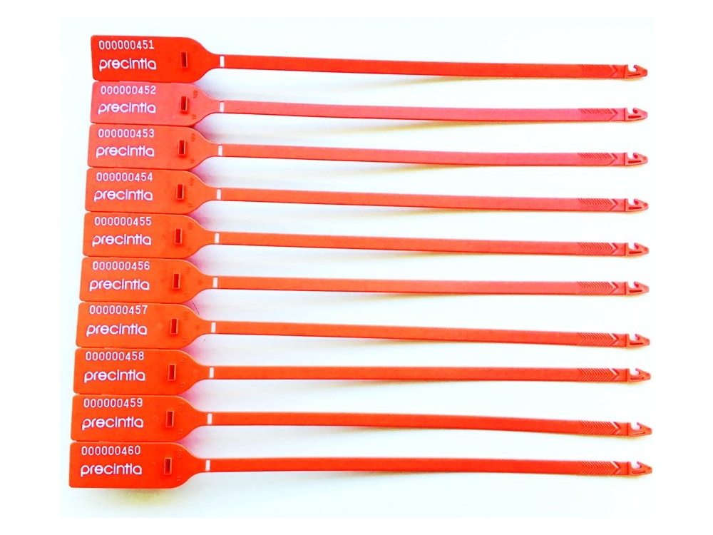 Scellé type bracelet avec point de rupture injecté