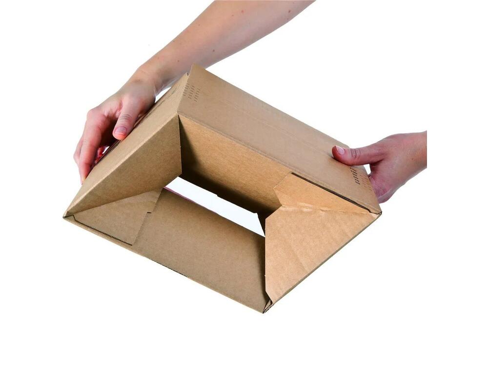 Caisse carton fond automatiquede 400 &agrave; 592 mm