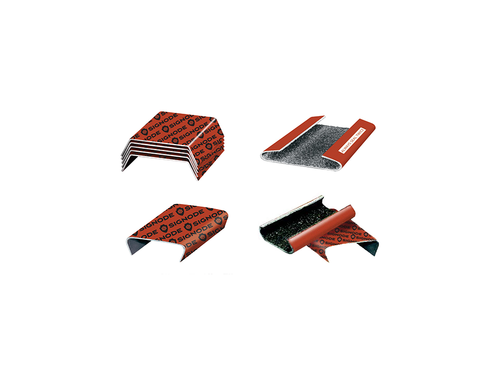 Chape pour feuillard m&eacute;tallique